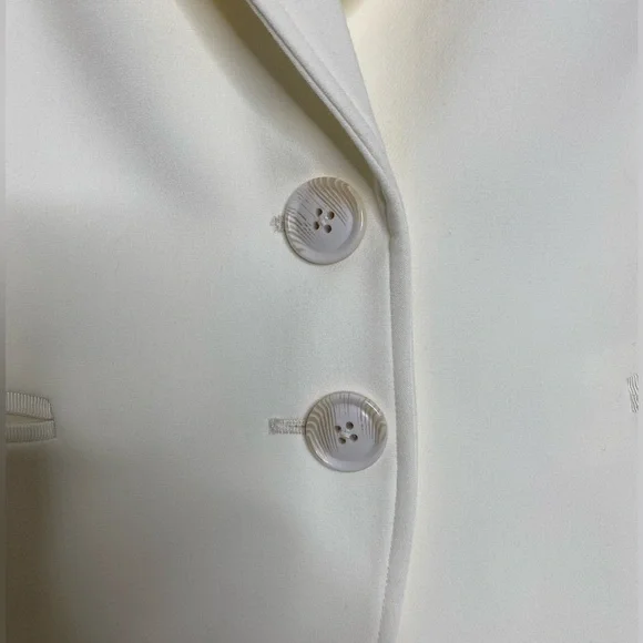PAIGE Chelsee Notch Collar Blazer in Ecru Size S - Picture 4 of 7